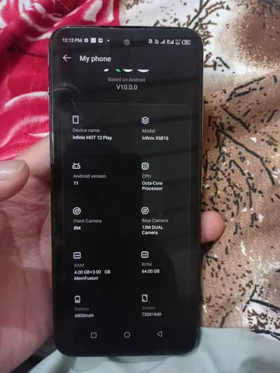 Infinix Hot 12 Play  for sale exchange also available