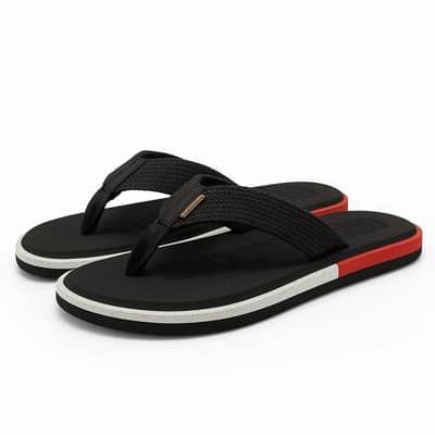 Men's Black Rubber Causel flips flops size 7-11
