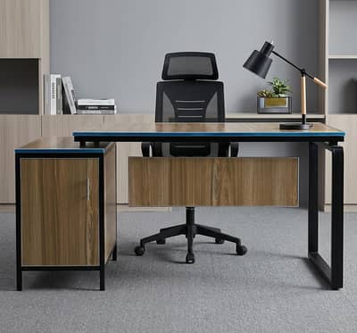 Modern Metal + Wood Executive table for office