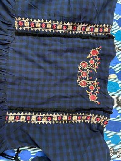 Ethnc blue frock wore only once condition good