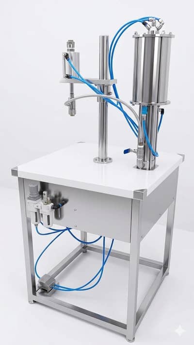 Semiautomatic aresol gas filling machine single head