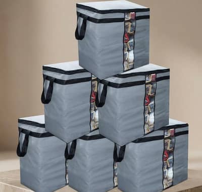Stylish storage bags gray dustproof double load