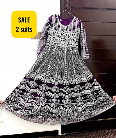 ™ Deep Plum Embroidered Maxi / 2Frocks/each on 8000/-