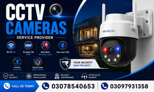 CCTV Cameras Service Provider | Wi-Fi 63K Cruiser SC 5MP | Installatio