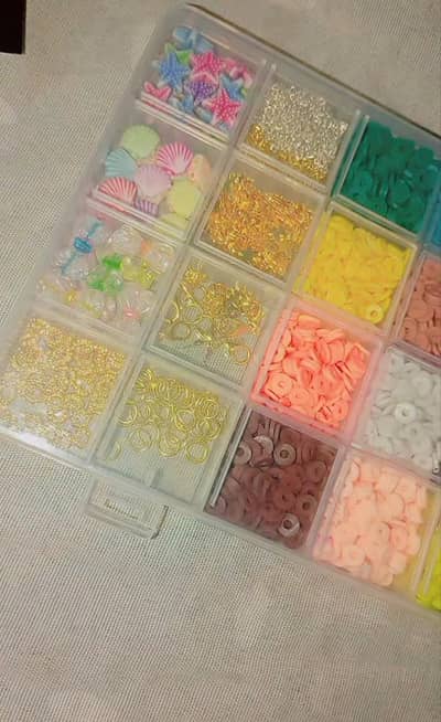 Beads box and alphabets beads in every colour with charms