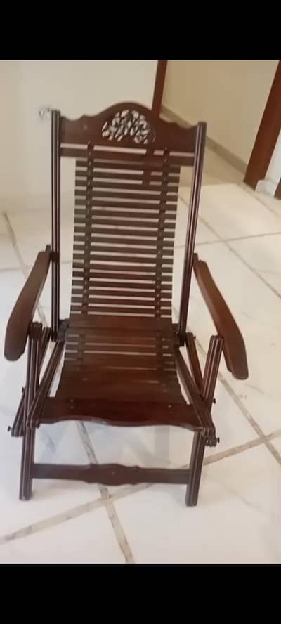 wooden easy chair in excellent condition