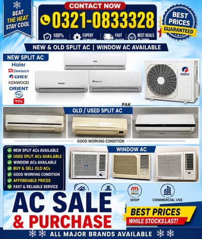 AC / split AC / Window. AC / inverter AC / ac sale purchased