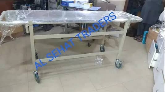 Hospital Stretcher Bed | Mobile Patient Trolley 5" Wheels