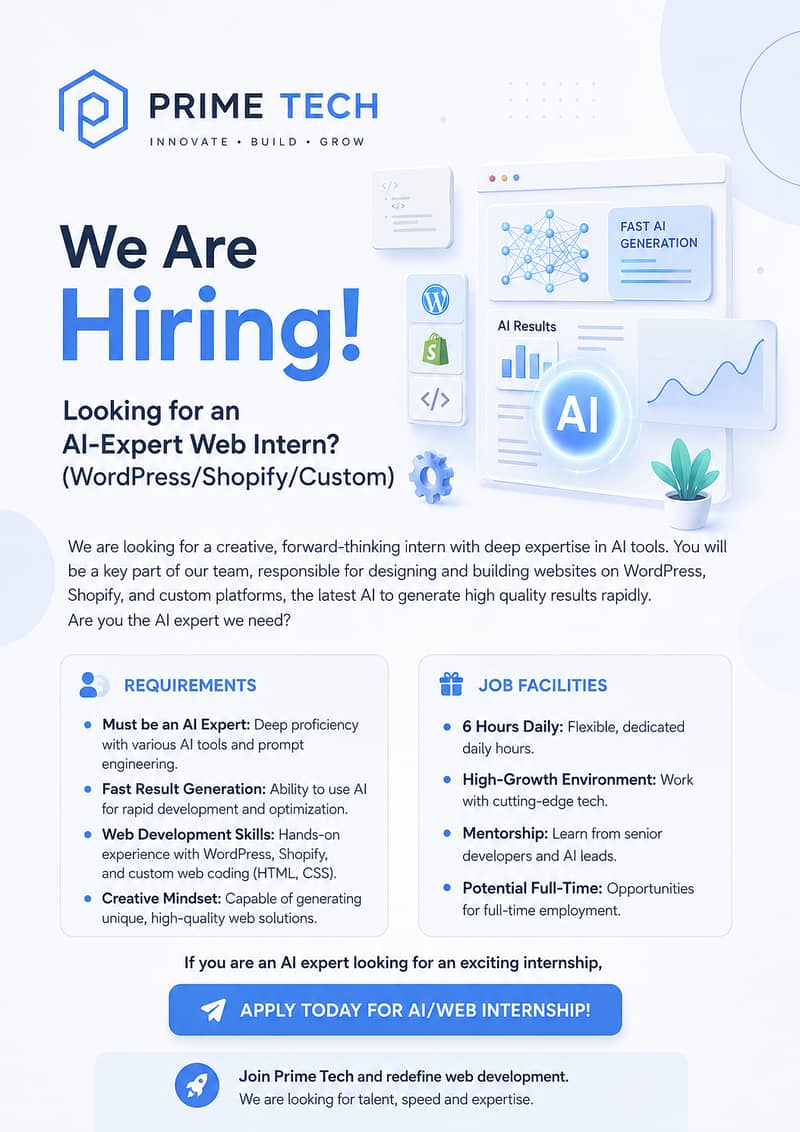 AI-Expert Web Intern – WordPress, Shopify & Custom Website Developmen 0