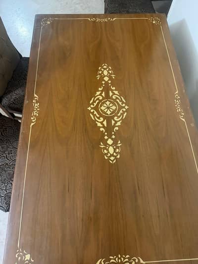 Brown premium quality 6 chair dining table
