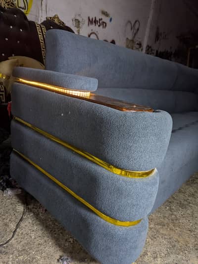Solid wooden sofa set-living room sofa-wooden sofa set-Six seater sofa