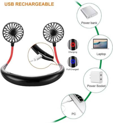  Portable Neck Fan – Rechargeable & Adjustable | Summer Must Have