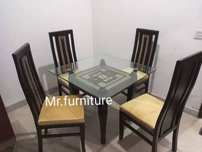 4 persons dining table set, modern dining set, shesham wood table