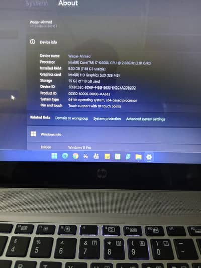 HP EliteBook Corei7 6th Generation