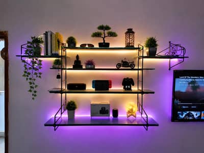 Modern Wall mounted Glass Rack for home decoration
