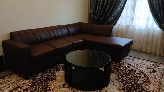 L-Shaped sofa 6 seater brown color