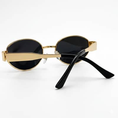 Gold Oval Metal Frame Sunglasses | Retro Fashion Women's Eyewear