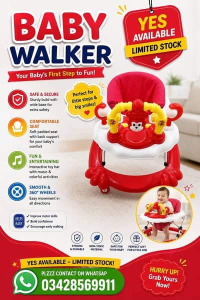 China fitting Baby Walker 12 Crsytel Wheels Music Lights
