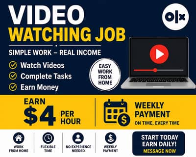 Work From Home – Video Watching & Simple Tasks for women  Earn $4/Hour