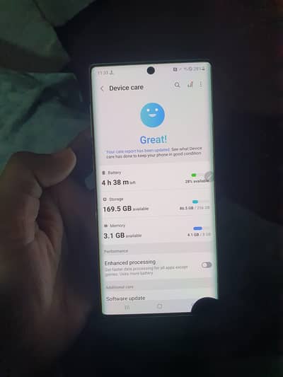 Samsung Mobile Note 10 non pta  256 gb