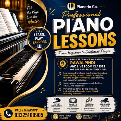 Professional Piano Classes | Beginner To Advance | Rawalpindi & Online