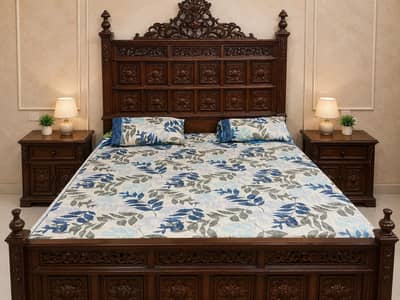 bed set with dressing