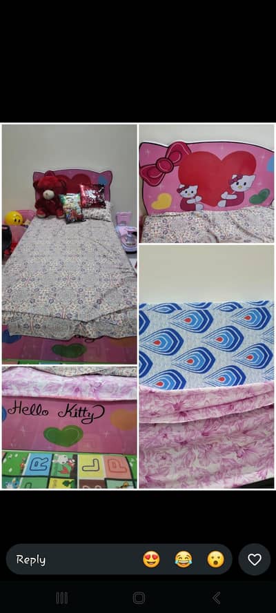 hello kitty single bed with metress