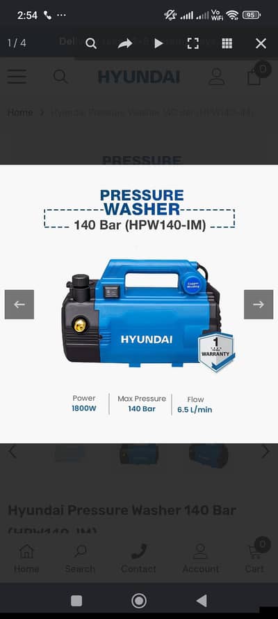 Hyundai Pressure Washer 140 Bar (HPW140-IM)