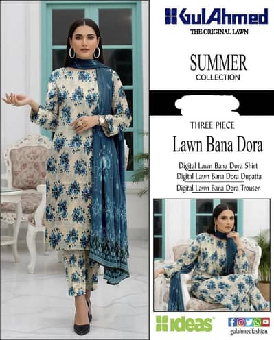 Gul Ahmed lawn 3pice suit