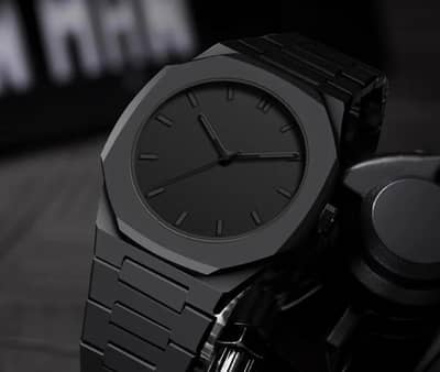 Men's Black Arabic Aura Watch – Elegant Style & Genuine Quality.