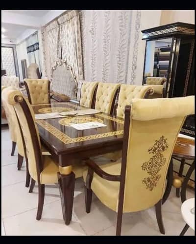 Dining Table / Dining Set / 8 Seater Dining Table / Wooden Table