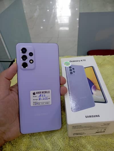 Samsung Mobile A72 with box