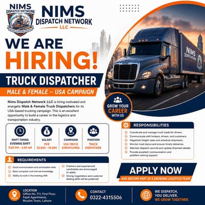 Trucking Dispatch jobs | CSR Required For Truck Dispatch | Jobs