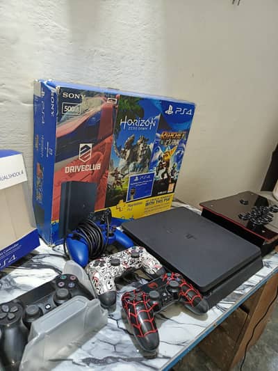 Ps4 slim jailbreak 1 tb with controllers | playstation 4