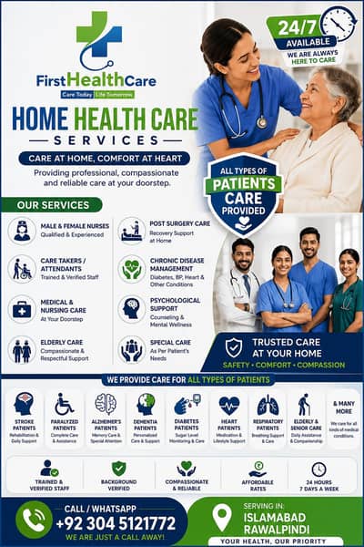 Home Patient Care Services in Islamabad & Rawalpindi