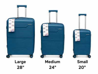 Free Beauty Box with PP 3Pc Trolley Bag | Lightweight Travel Suitcase