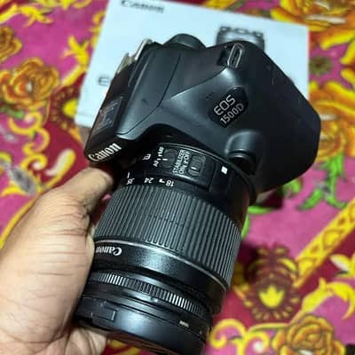 Canon 1500D with 2 lens 18-55 and 75-300 mm , charger and 2 bags