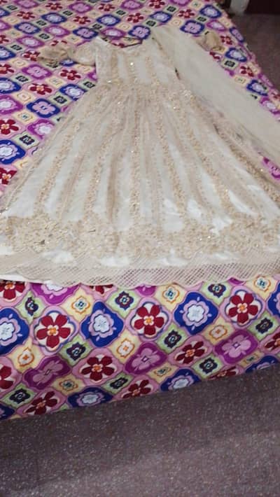 heavy fancy frok with net dupatta