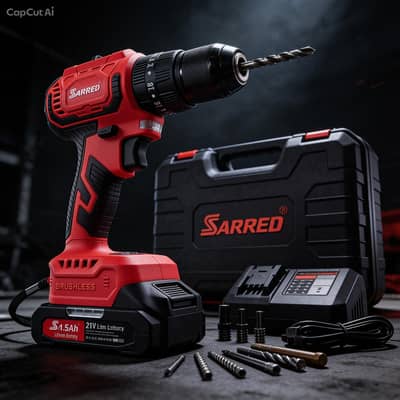 SARED Premium 21V Cordless Impact Heavy Duty Drill Kit Set (Brushless)