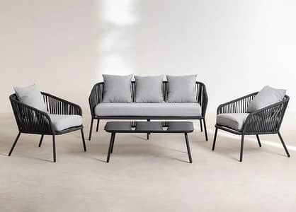 4 Seater Roop Set/Rattan sofa set/L-Shape/Outdoor Chairs/Lawn set