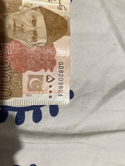 5000rs note written 804