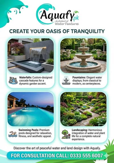 Waterfall - Fountain - Outdoor Living - Landscaping (0333-5556007)