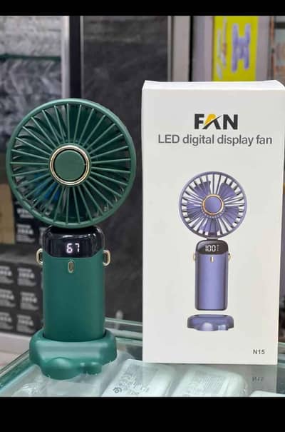 led betry timing display charging fan