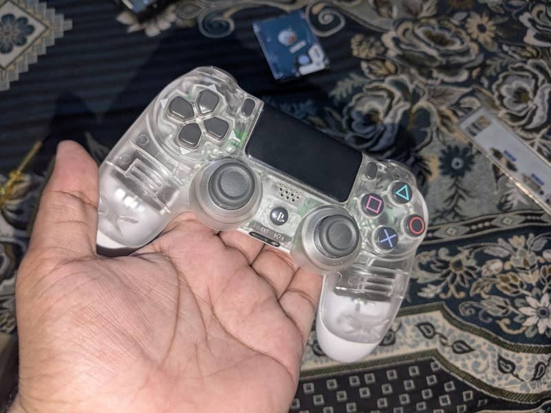 transparent ps4 type controller wireless 4