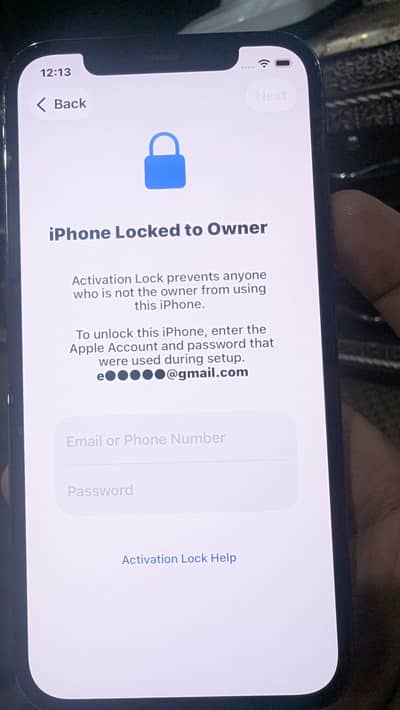 iPhone 12 Pro icloud lock 128 GB  Battery 85% Water pake I could look