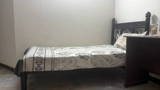 Wrought Iron Bed with Premium Spring Mattress – Good Condition