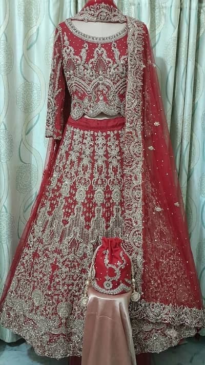 Bridal Red Lehenga Choli with Heavy Handwork | Barat/Wedding Dress