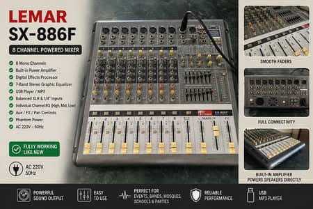 Lemar 8 Channel Audio Mixer