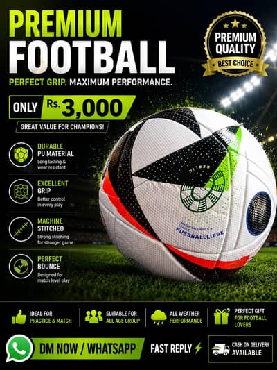  Professional Football | Strong Stitching | Brand New