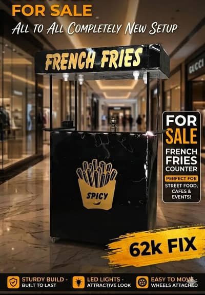 BRAND NEW COUNTER WITH COMPLETE SETUP FOR FRIES BUSINESS [ FIX PRICE ]